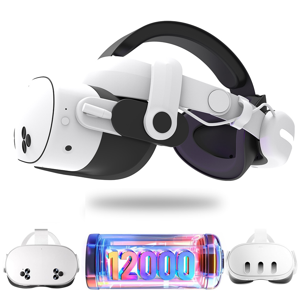 Gaming Accessories Vr - Für Quest3S VR-Headset 12000mAh Verstellbarer Lade-Kopfgurt