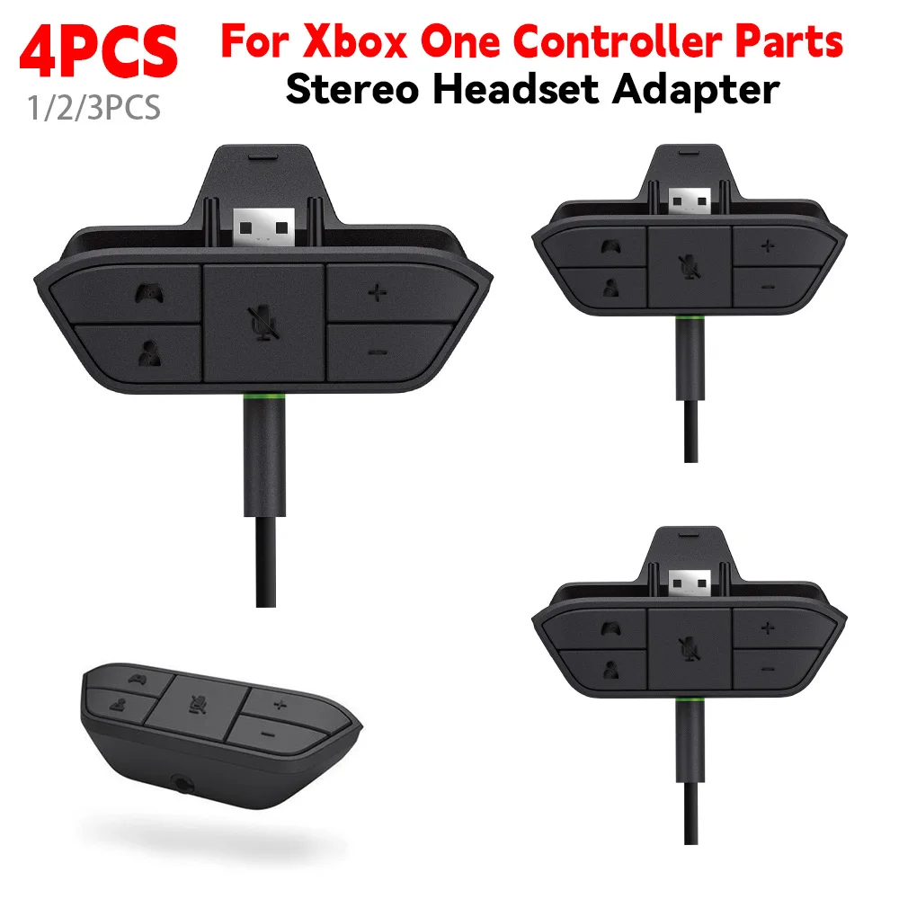 Gaming Controllers Xbox Accessories - Stereo-Headset-Adapter für Xbox One-Controller-Teile Audio-Balance-Mikrofon Kopfhörer-Konverter