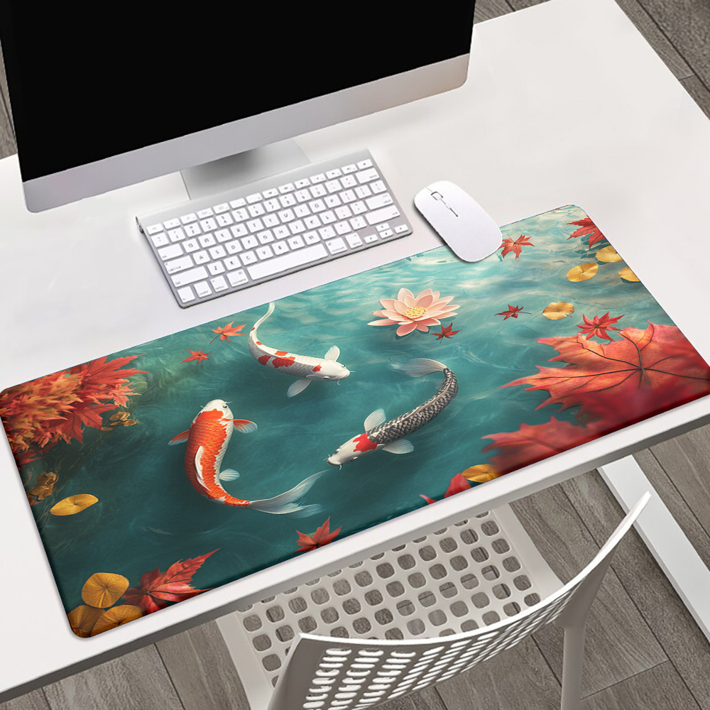 Zen Gaming Accessories - Zen Koi-Fisch Eisenkunst Schreibtischunterlage Rutschfeste Große