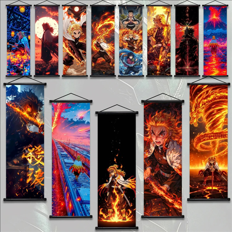 Gaming Accessories Bedroom - Demon Slayer Kyojuro Rengoku HD-Druck Anime