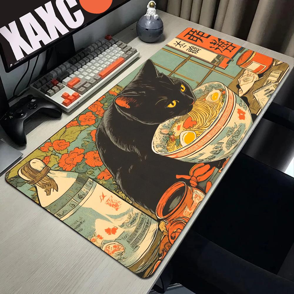 Gaming Accessories Shop - HYBXAXC Schwarze Katze liebt es, Ramen