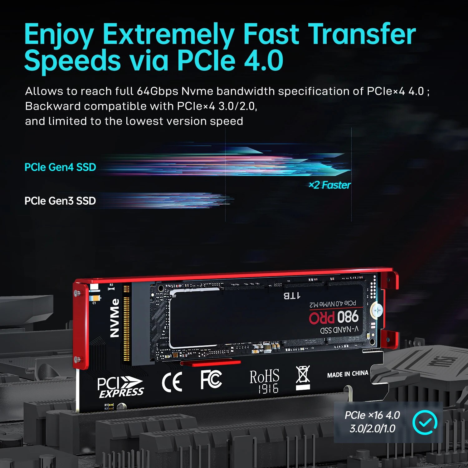 JEYI M.2 NVMe auf PCIe 4.0 X16 – Samsung Ssd 980 Pro Bewertung und Preis