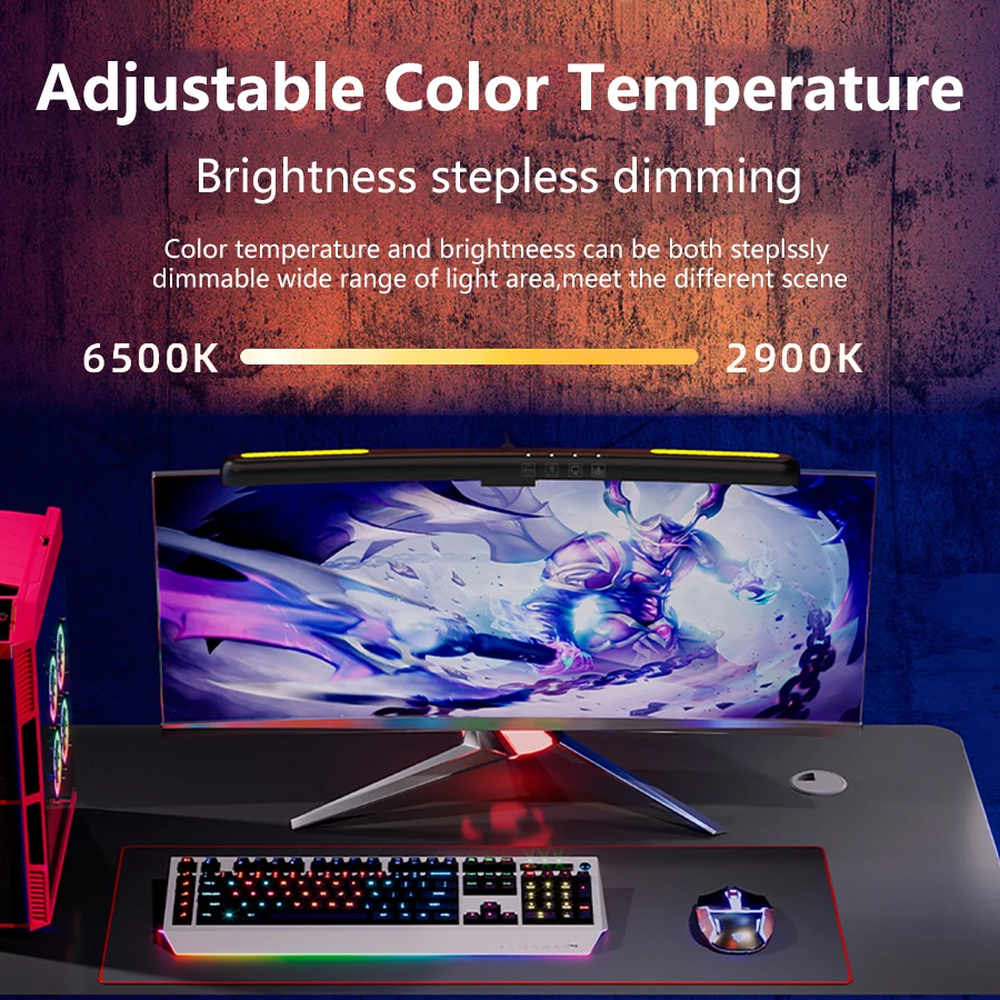 USB Stufenlose Dimmung Bildsch – Gaming Accessories Bedroom Bewertung und Preis