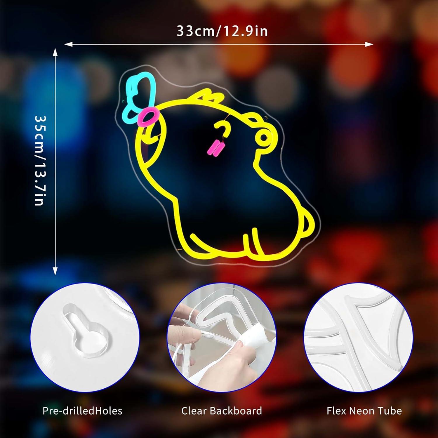 Capybara Neon-Schild USB Dimmb – Gaming Accessories Shop Bewertung und Preis